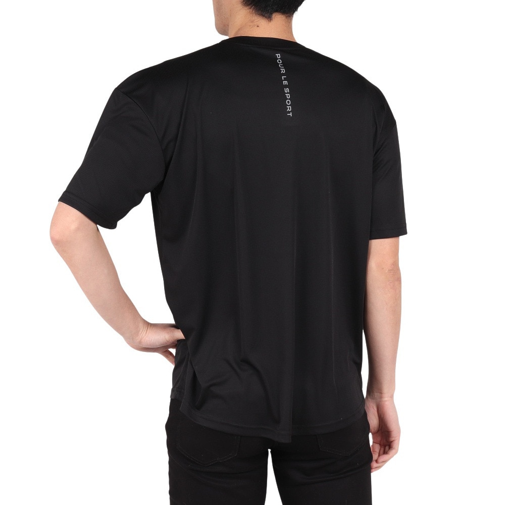 ジローム（GIRAUDM）（メンズ）ドライプラス グリッドメッシュ半袖Tシャツ CT4S0091-TR863-GRGC BLK