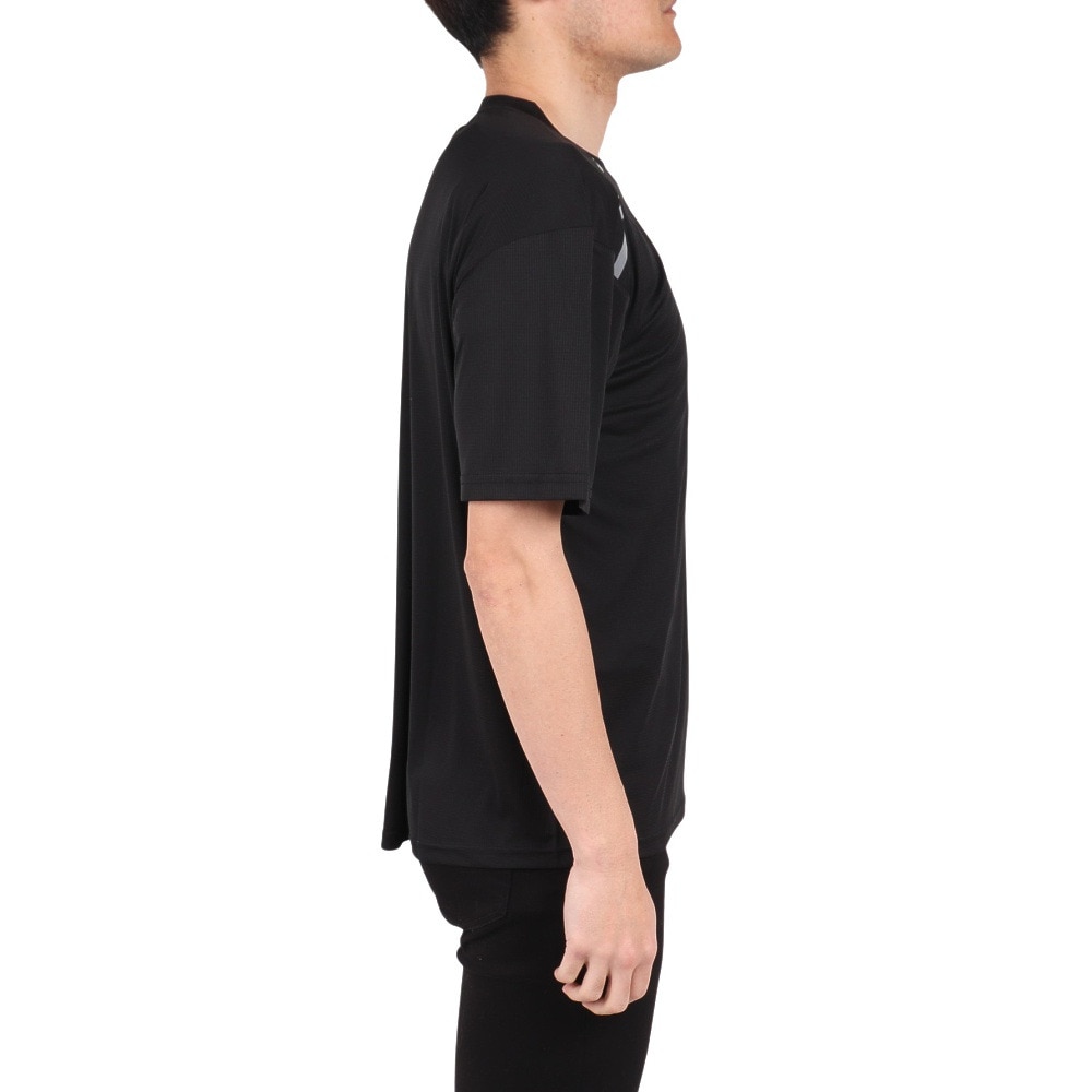 ジローム（GIRAUDM）（メンズ）ドライプラス グリッドメッシュ半袖Tシャツ CT4S0091-TR863-GRGC BLK