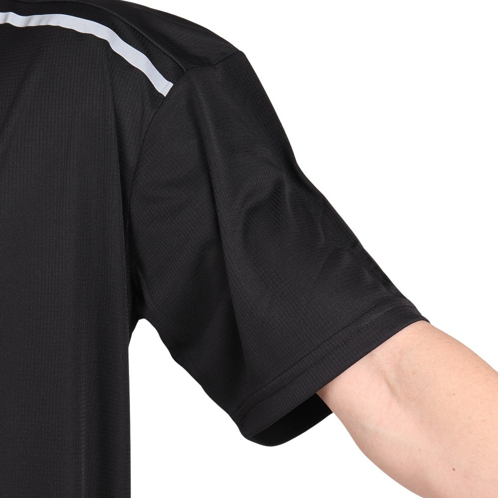 ジローム（GIRAUDM）（メンズ）ドライプラス グリッドメッシュ半袖Tシャツ CT4S0091-TR863-GRGC BLK