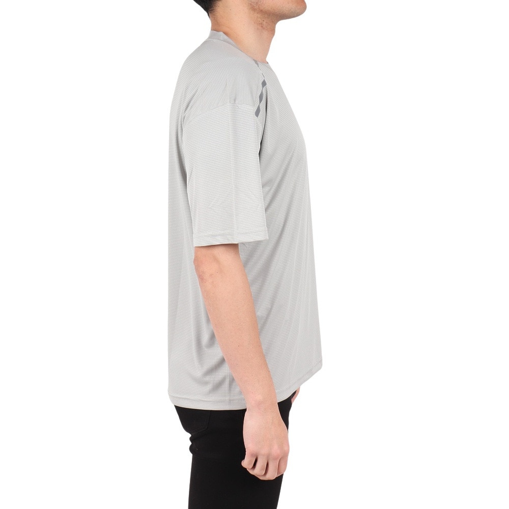 ジローム（GIRAUDM）（メンズ）ドライプラス グリッドメッシュ半袖Tシャツ CT4S0091-TR863-GRGC GRY