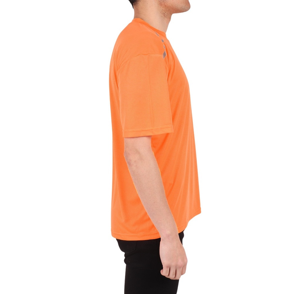 ジローム（GIRAUDM）（メンズ）ドライプラス グリッドメッシュ半袖Tシャツ CT4S0091-TR863-GRGC ORG