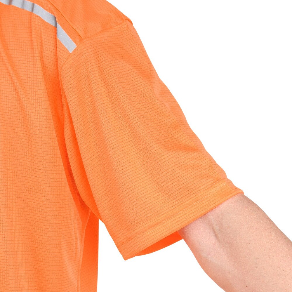 ジローム（GIRAUDM）（メンズ）ドライプラス グリッドメッシュ半袖Tシャツ CT4S0091-TR863-GRGC ORG
