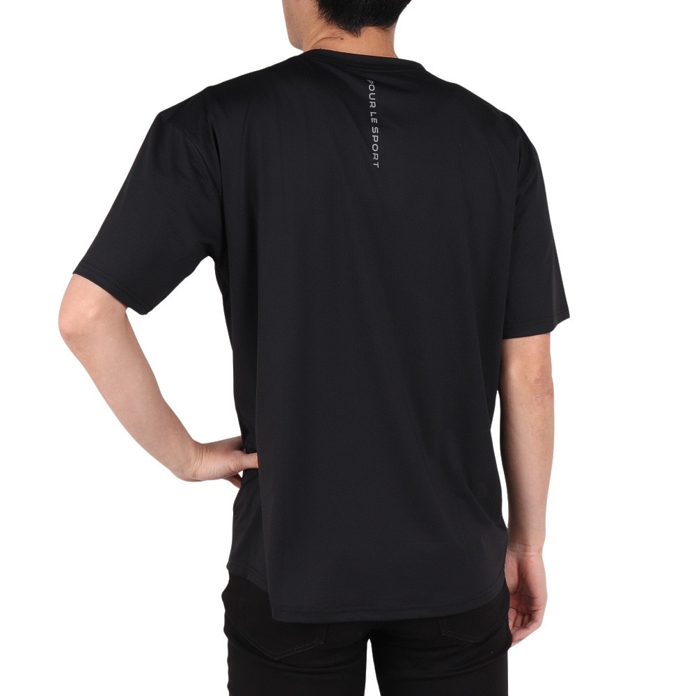 ジローム（GIRAUDM）（メンズ）ワッフルメッシュ半袖Tシャツ CT4S0092-TR863-GRGC BLK