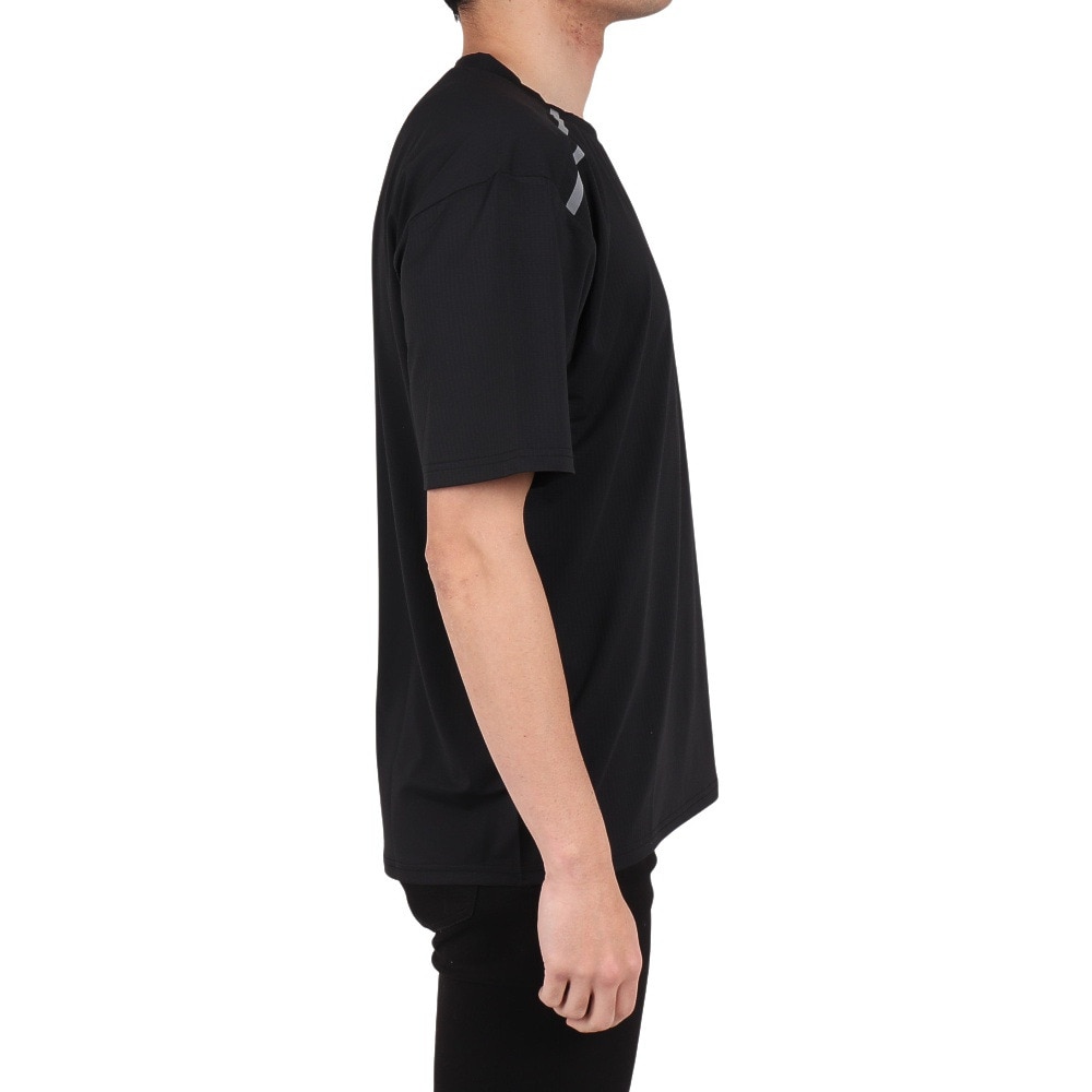 ジローム（GIRAUDM）（メンズ）ワッフルメッシュ半袖Tシャツ CT4S0092-TR863-GRGC BLK