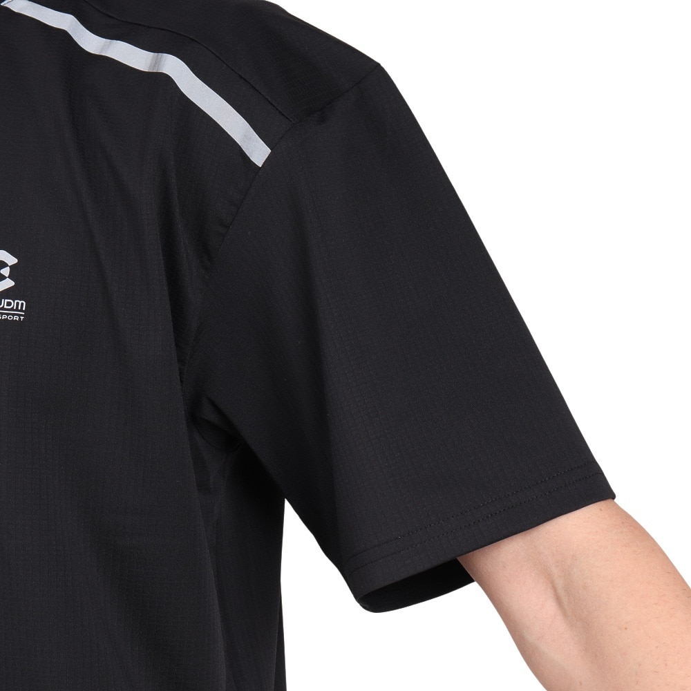 ジローム（GIRAUDM）（メンズ）ワッフルメッシュ半袖Tシャツ CT4S0092-TR863-GRGC BLK