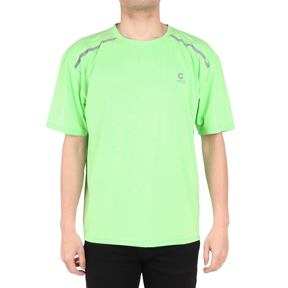 ジローム（GIRAUDM）（メンズ）ワッフルメッシュ半袖Tシャツ CT4S0092-TR863-GRGC GRN