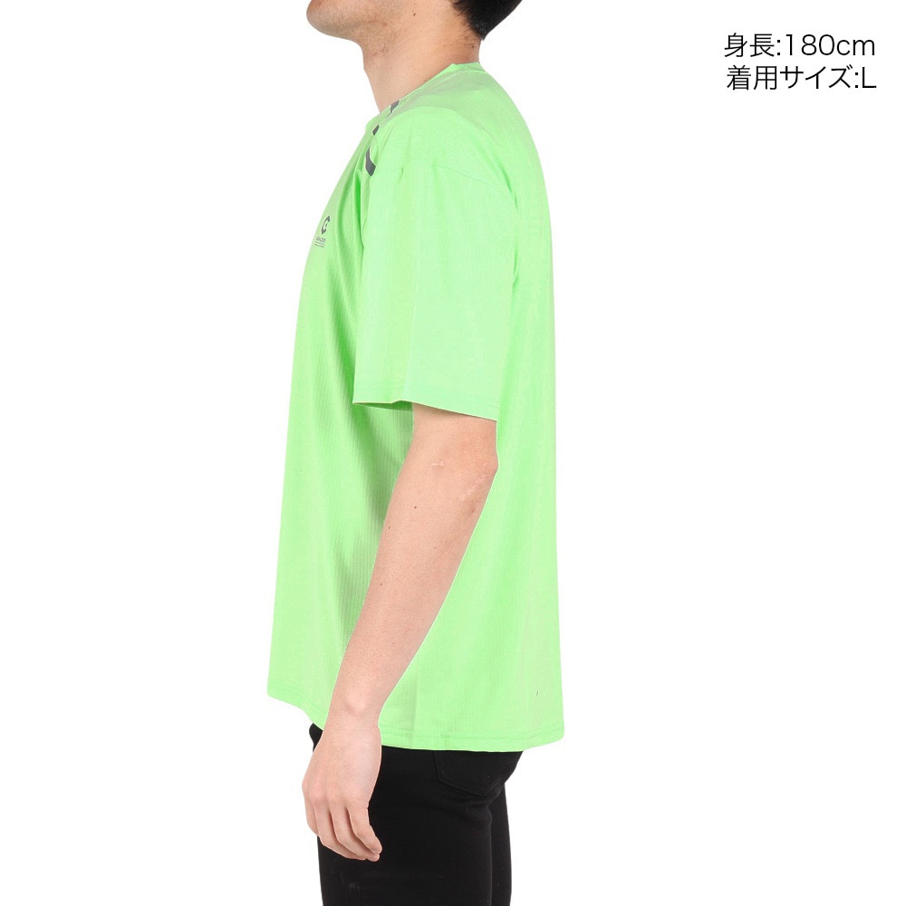 ジローム（GIRAUDM）（メンズ）ワッフルメッシュ半袖Tシャツ CT4S0092-TR863-GRGC GRN