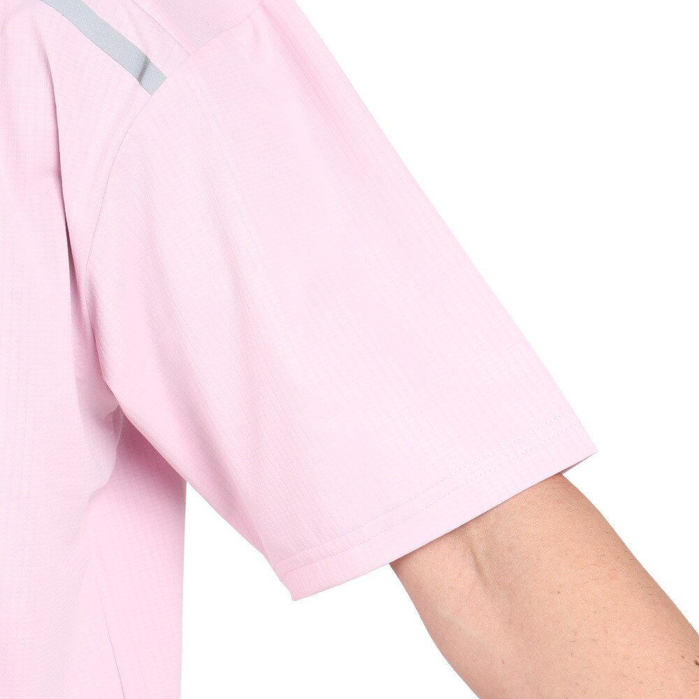 ジローム（GIRAUDM）（メンズ）ワッフルメッシュ半袖Tシャツ CT4S0092-TR863-GRGC PNK