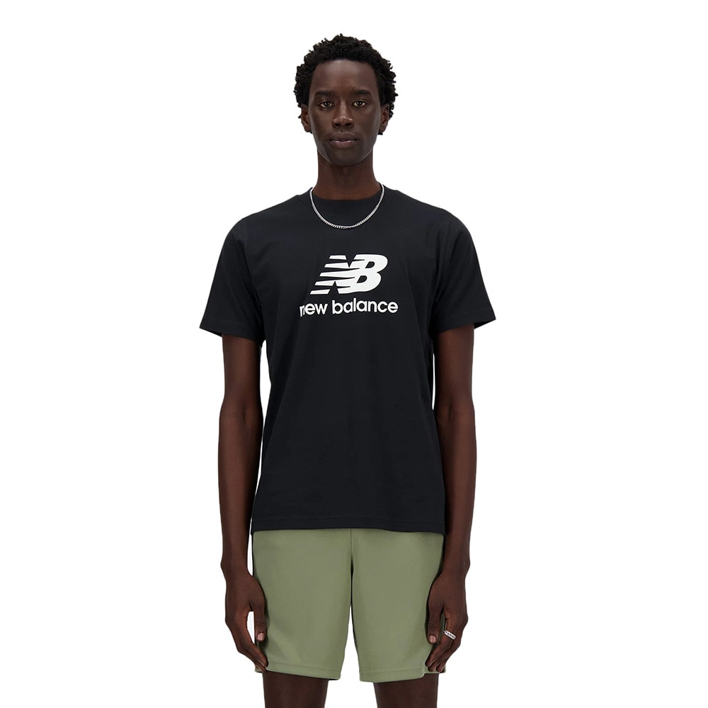 ニューバランス（new balance）（メンズ）大谷選手着用モデル Stacked Logo ショートスリーブTシャツ MT41502BK
