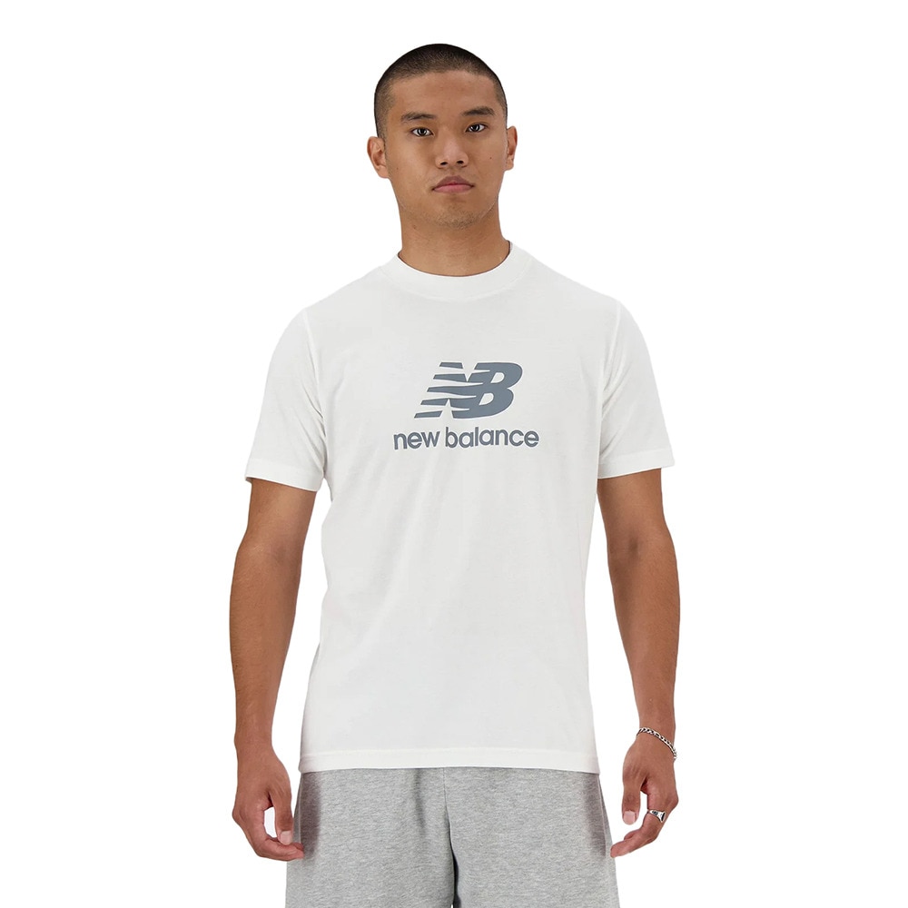 ニューバランス（new balance）（メンズ）大谷選手着用カラー Stacked Logo ショートスリーブTシャツ MT41502WT
