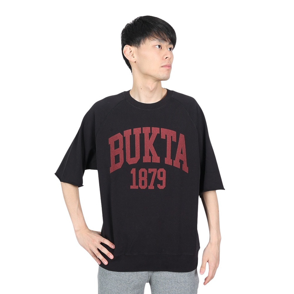 バクタ（BUKTA）（メンズ）裾リブミニ裏毛 半袖Ｔシャツ BU2345806 19 BLACK