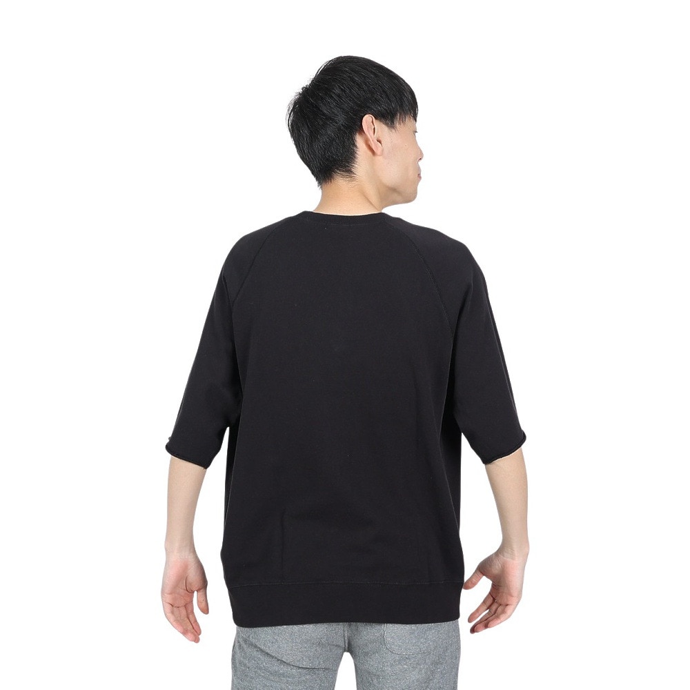 バクタ（BUKTA）（メンズ）裾リブミニ裏毛 半袖Ｔシャツ BU2345806 19 BLACK