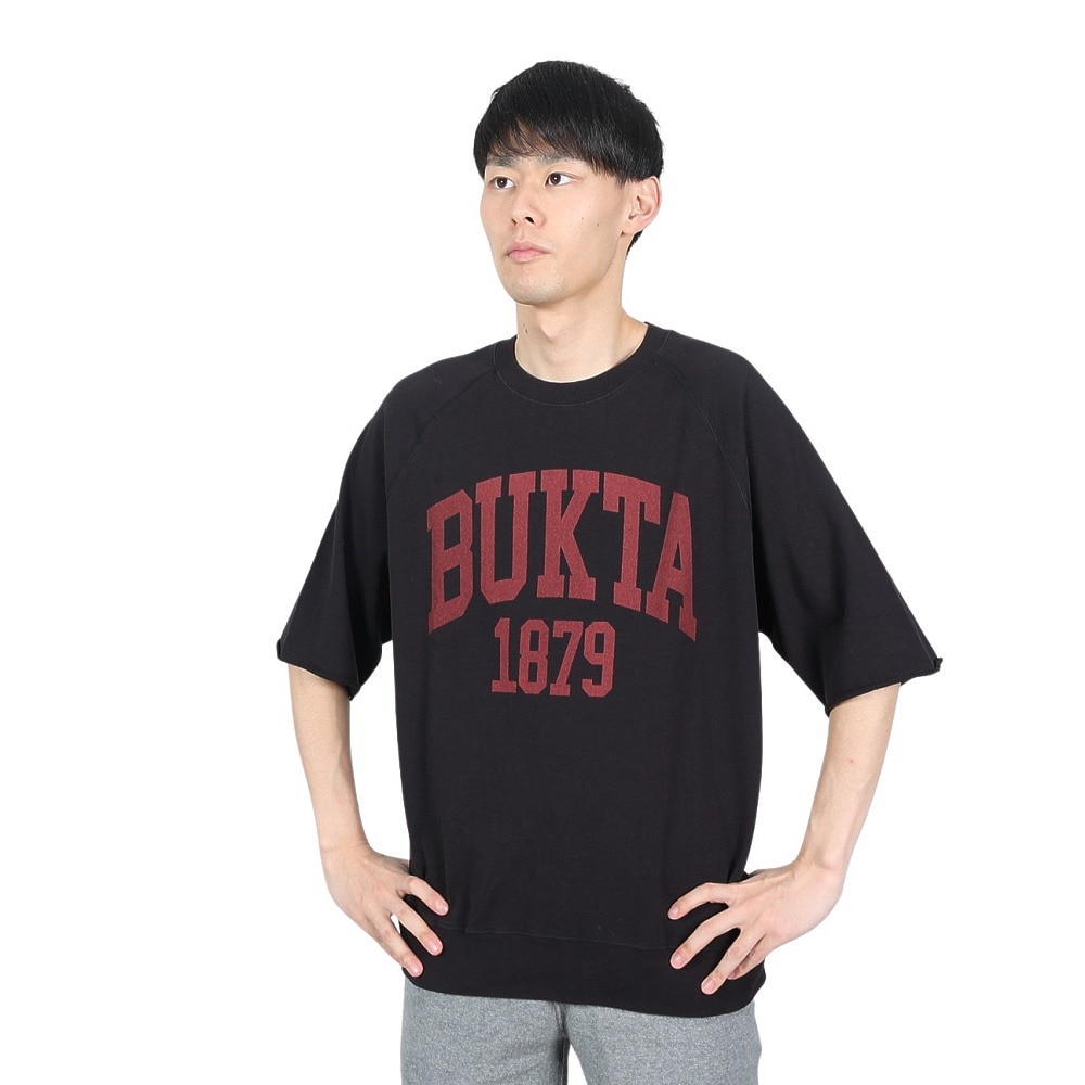 バクタ（BUKTA）（メンズ）裾リブミニ裏毛 半袖Ｔシャツ BU2345806 19 BLACK