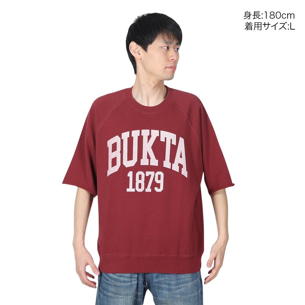 バクタ（BUKTA）（メンズ）裾リブミニ裏毛 半袖Tシャツ BU2345806:39:WINE