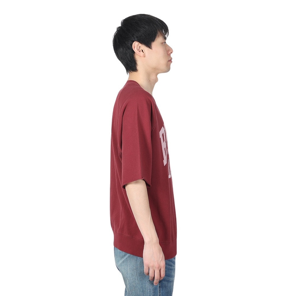 バクタ（BUKTA）（メンズ）裾リブミニ裏毛 半袖Tシャツ BU2345806:39:WINE