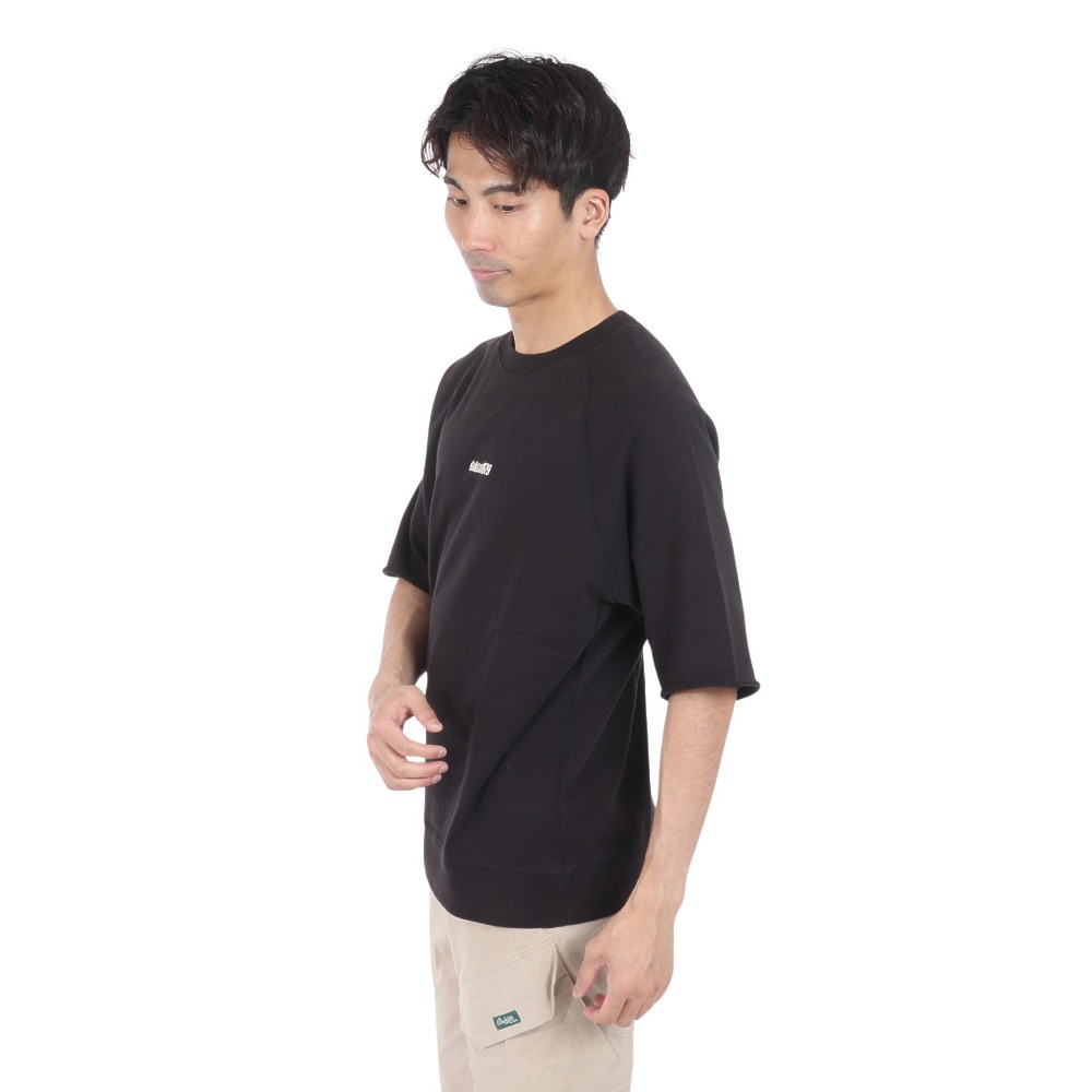 バクタ（BUKTA）（メンズ）裾リブミニ裏毛 半袖Tシャツ BU2345807:19:BLACK