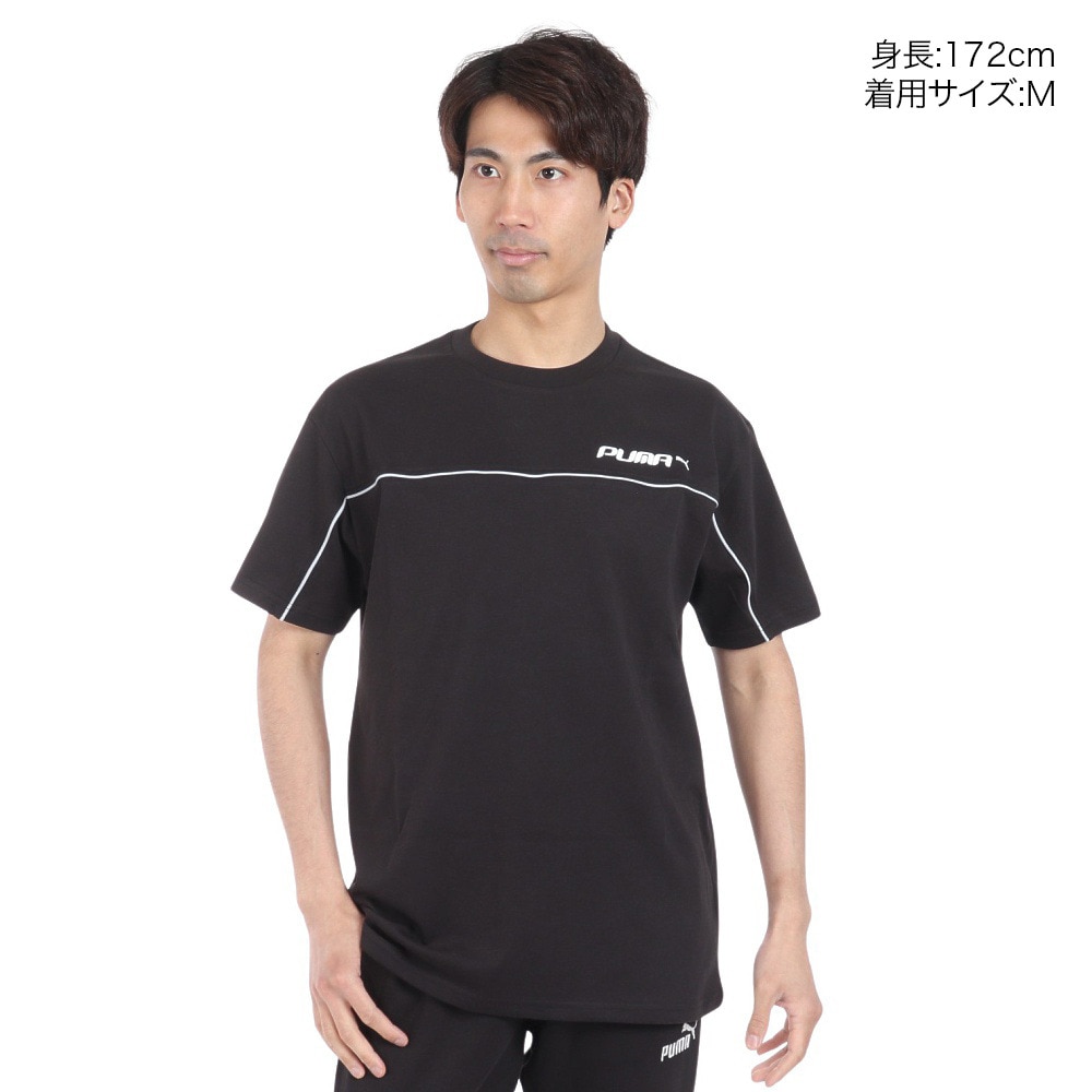 プーマ（PUMA）（メンズ）CORE HERITAGE MX グラフィック 半袖Tシャツ 680669 01 BLK
