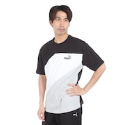 プーマ（PUMA）（メンズ）POWER MX 半袖カラーブロックTシャツ 681074 01 BLK