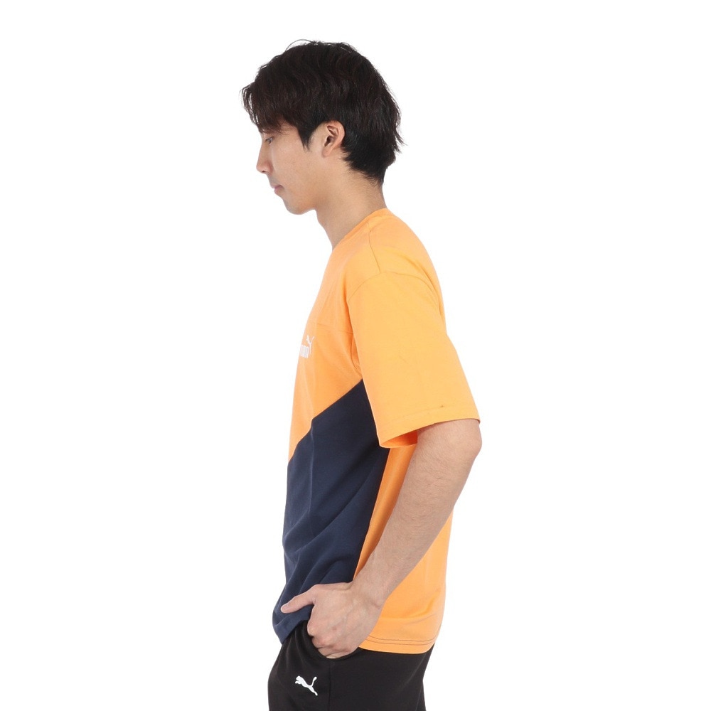プーマ（PUMA）（メンズ）POWER MX 半袖カラーブロックTシャツ 681074 46 ORG