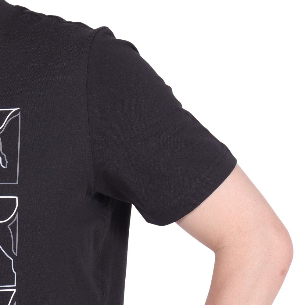 プーマ（PUMA）（メンズ）グラフィックス トリプル NO1 ロゴ 半袖 Tシャツ 681156 01 BLK