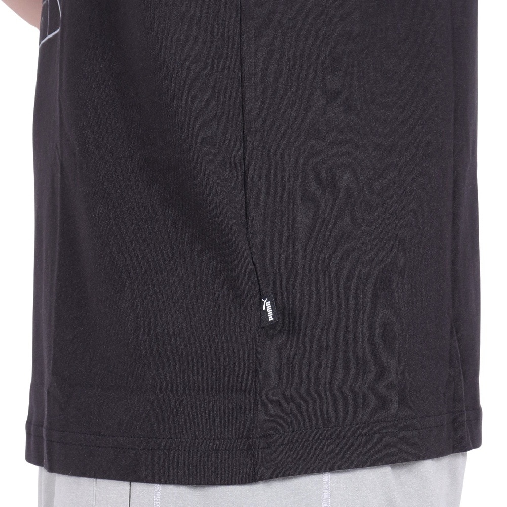 プーマ（PUMA）（メンズ）グラフィックス トリプル NO1 ロゴ 半袖 Tシャツ 681156 01 BLK