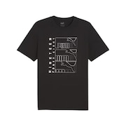 プーマ（PUMA）（メンズ）グラフィックス トリプル NO1 ロゴ 半袖 Tシャツ 681156 01 BLK
