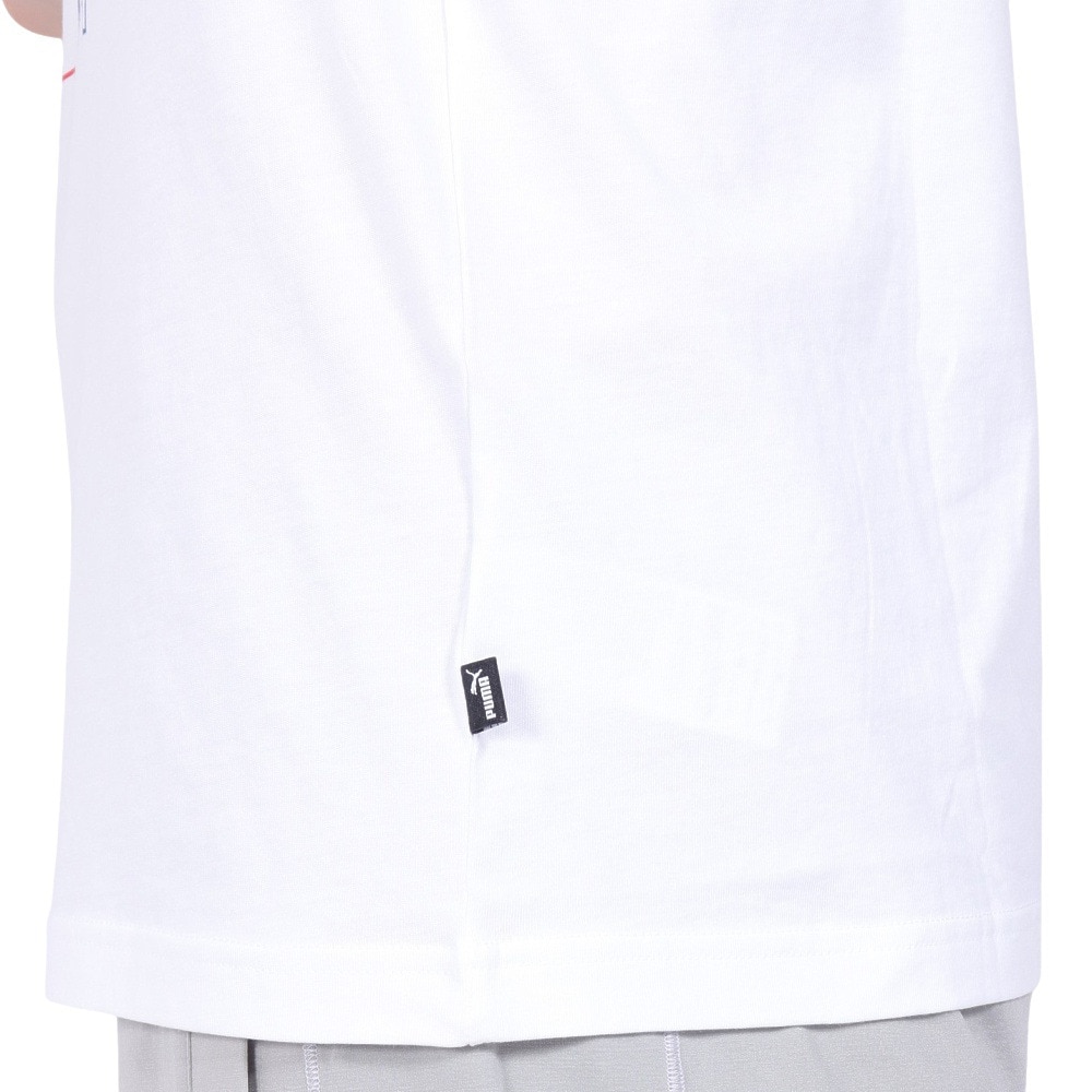 プーマ（PUMA）（メンズ）グラフィックス トリプル NO1 ロゴ 半袖 Tシャツ 681156 02 WHT