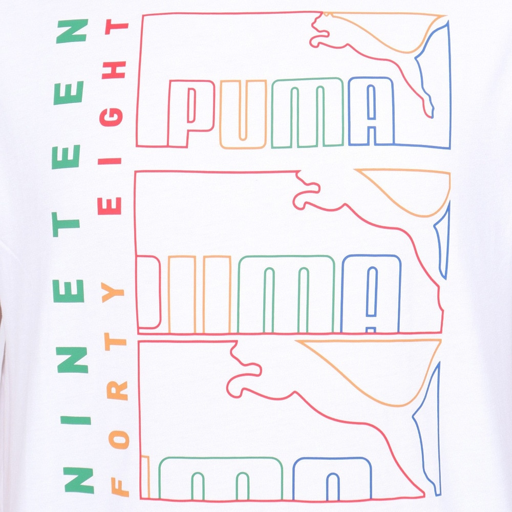 プーマ（PUMA）（メンズ）グラフィックス トリプル NO1 ロゴ 半袖 Tシャツ 681156 02 WHT