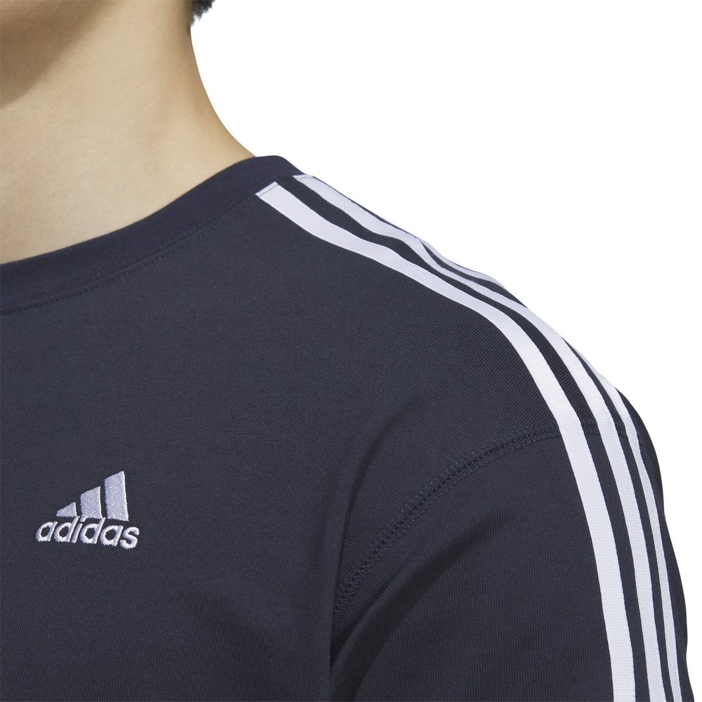 アディダス（adidas）（メンズ）エッセンシャルズ プラス ルーズフィット スリーストライプス 半袖Tシャツ KWE96-JF3917