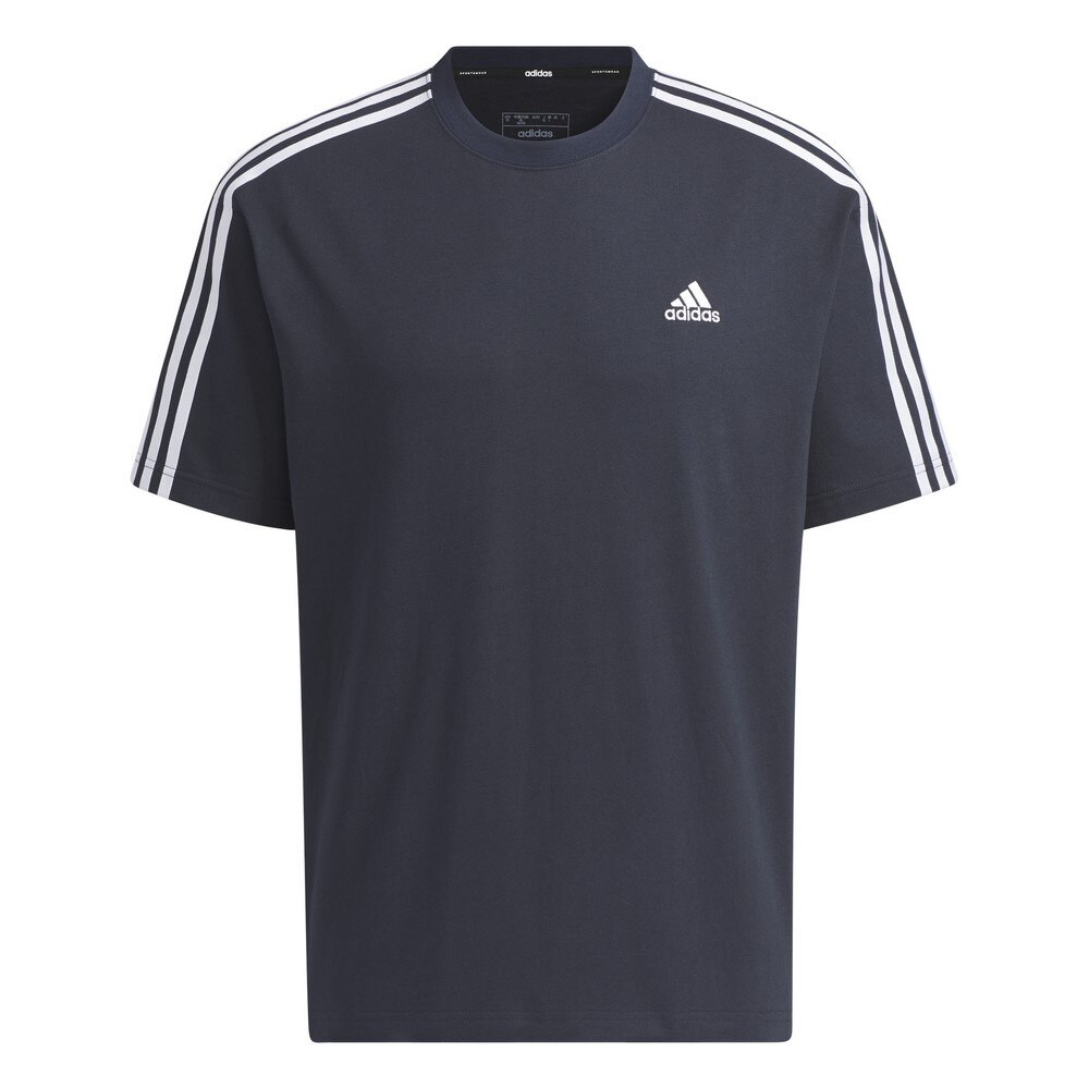 アディダス（adidas）（メンズ）エッセンシャルズ プラス ルーズフィット スリーストライプス 半袖Tシャツ KWE96-JF3917