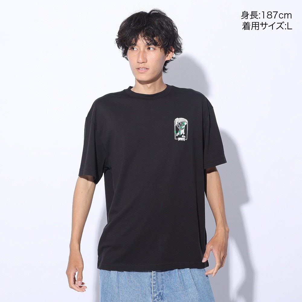 プーマ（PUMA）（メンズ）SUPER PUMA リラックス Tシャツ 半袖 682824 01 BLK