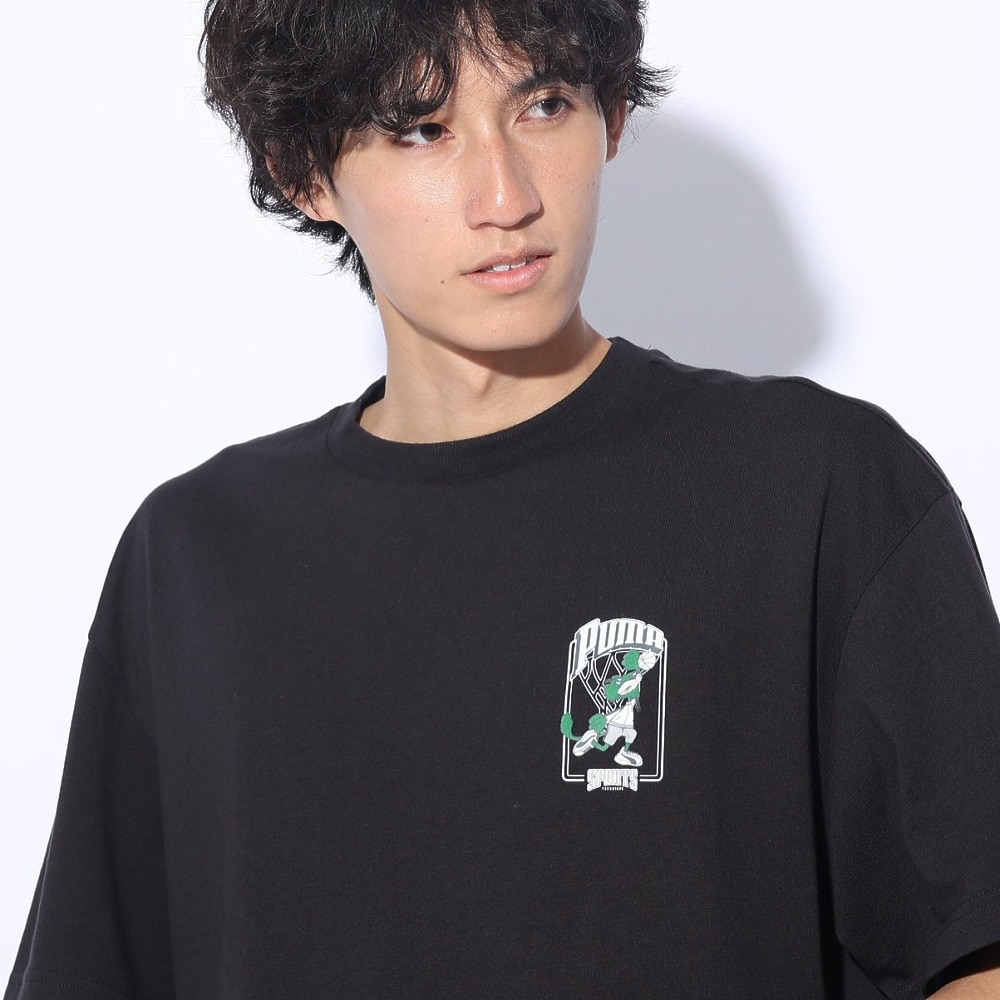 プーマ（PUMA）（メンズ）SUPER PUMA リラックス Tシャツ 半袖 682824 01 BLK