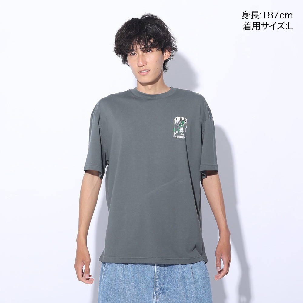 プーマ（PUMA）（メンズ）SUPER PUMA リラックス Tシャツ 半袖 682824 80 GRY