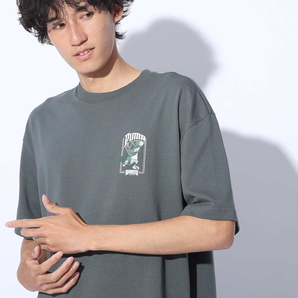 プーマ（PUMA）（メンズ）SUPER PUMA リラックス Tシャツ 半袖 682824 80 GRY