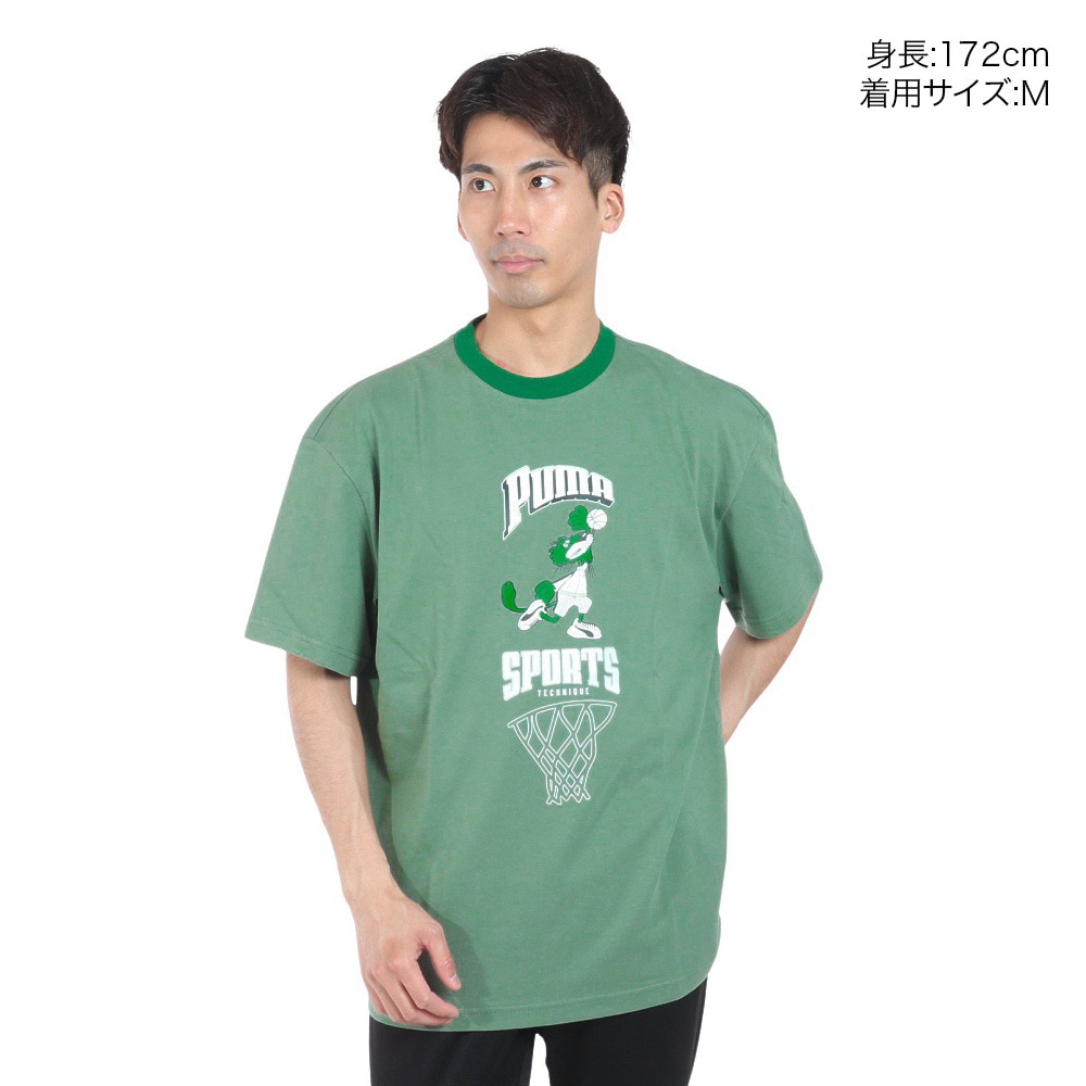 プーマ（PUMA）（メンズ）SUPER PUMA 半袖 Tシャツ 682825 44 KGRN