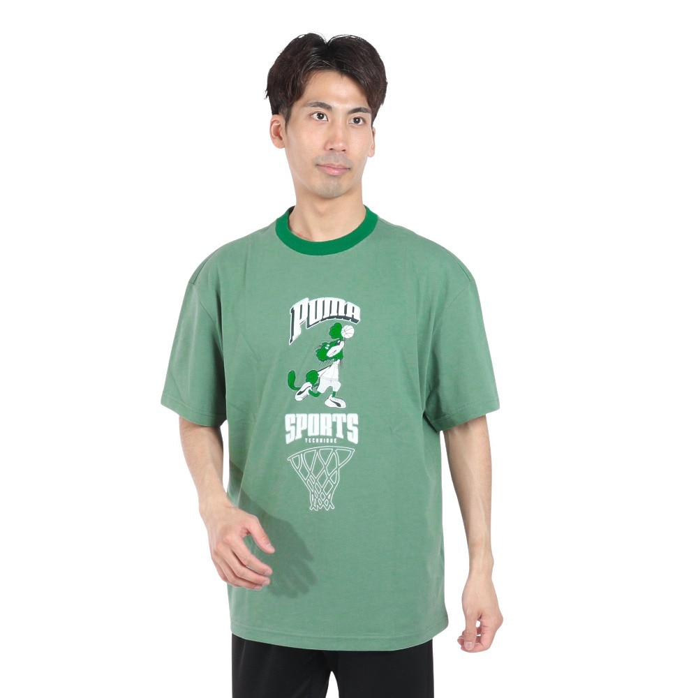 プーマ（PUMA）（メンズ）SUPER PUMA 半袖 Tシャツ 682825 44 KGRN