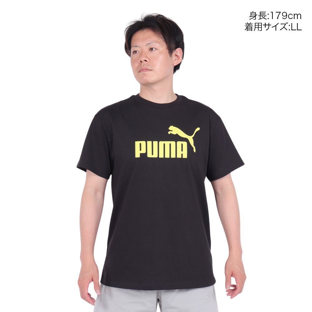 プーマ（PUMA）（メンズ）ESS+ MX NO1 ロゴ リラックス 半袖 Tシャツ 680695 01 BLK