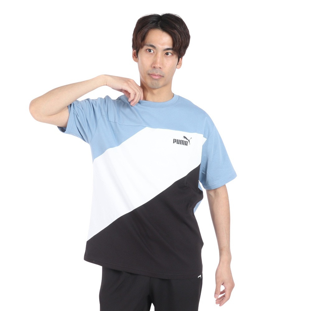 プーマ（PUMA）（メンズ）POWER MX 半袖カラーブロックTシャツ 681074 20 IDG