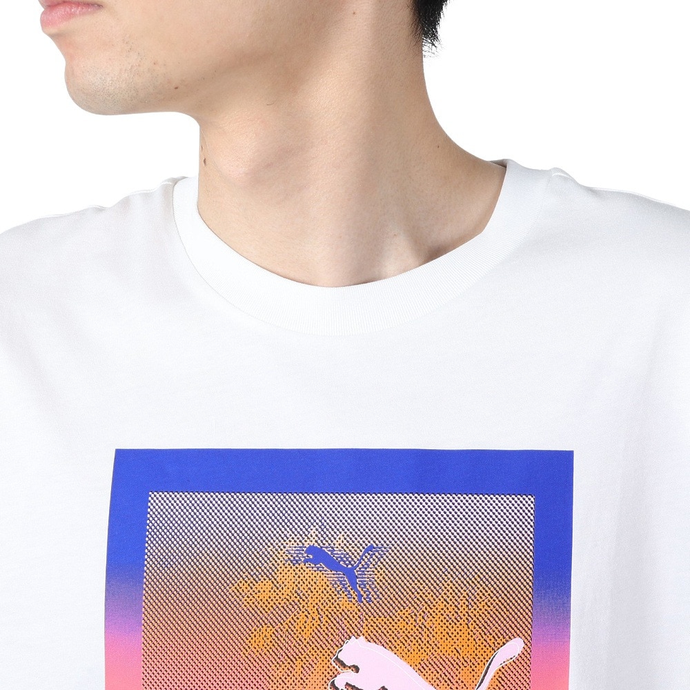 プーマ（PUMA）（メンズ）グラフィックス フォト プリント 半袖 Tシャツ 681161 02 WHT