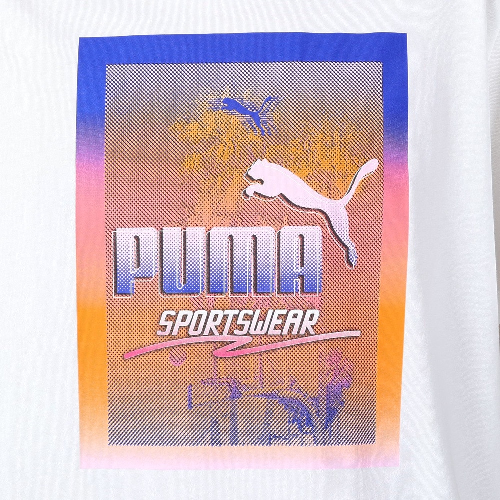 プーマ（PUMA）（メンズ）グラフィックス フォト プリント 半袖 Tシャツ 681161 02 WHT