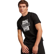 (メンズ)ESS+ パームリゾートグラフィック 半袖Tシャツ 683080 01 BLK