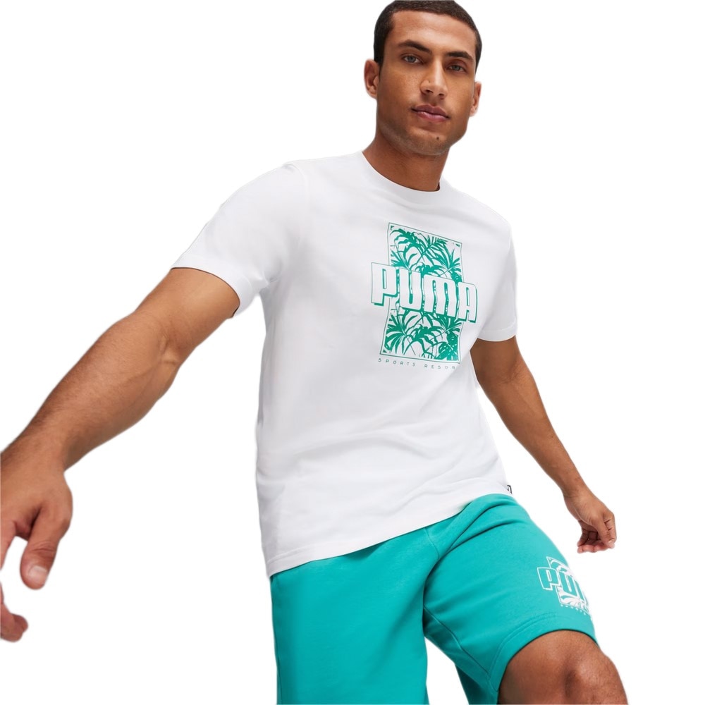 プーマ（PUMA）（メンズ）ESS+ パームリゾートグラフィック 半袖Tシャツ 683080 02 WHT