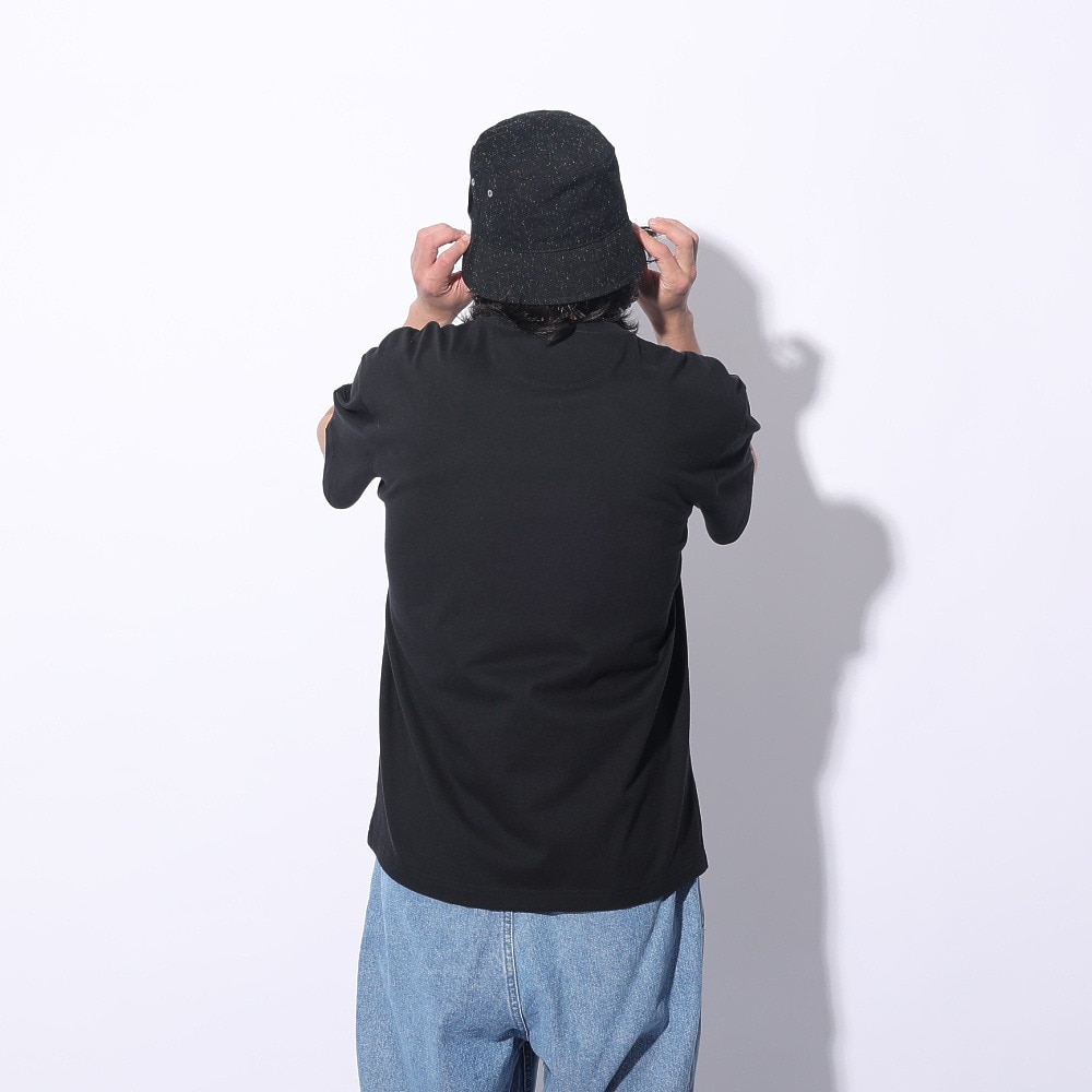 アディダス（adidas）（メンズ、レディース）スリーストライプス Tシャツ 半袖 KUE35-IT0891 黒 ブラック ヘビーウェイト ルーズフィット