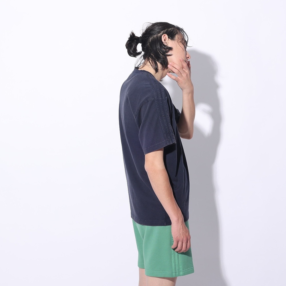 アディダス（adidas）（メンズ、レディース）スリーストライプス WASH Tシャツ 半袖 ポケT 胸ポケット KUE41-JE0942 ルーズフィット