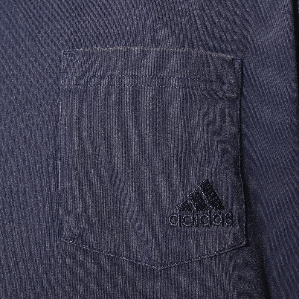 アディダス（adidas）（メンズ、レディース）スリーストライプス WASH Tシャツ 半袖 ポケT 胸ポケット KUE41-JE0942 ルーズフィット