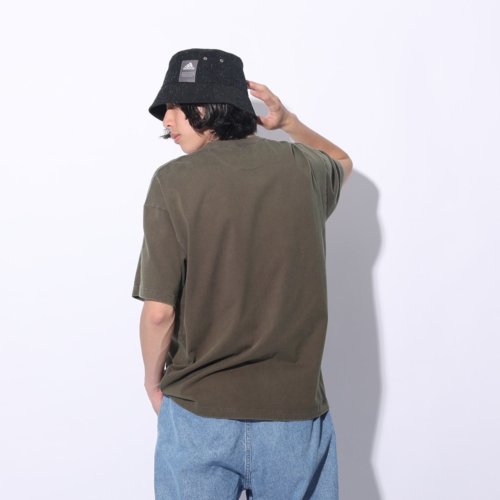 アディダス（adidas）（メンズ、レディース）スリーストライプス WASH Tシャツ 半袖 ポケT 胸ポケット KUE41-JE0943 ルーズフィット