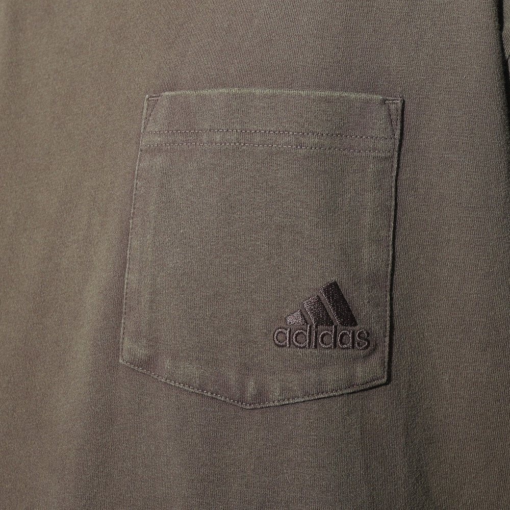 アディダス（adidas）（メンズ、レディース）スリーストライプス WASH Tシャツ 半袖 ポケT 胸ポケット KUE41-JE0943 ルーズフィット