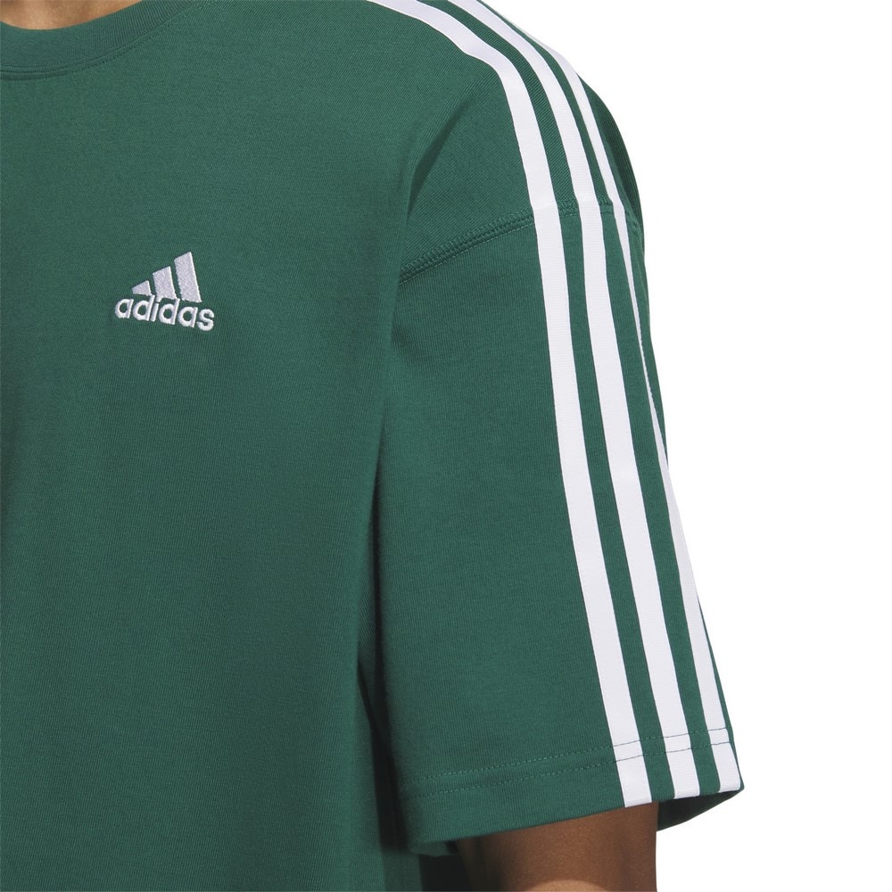 アディダス（adidas）（メンズ）エッセンシャルズ プラス ルーズフィット スリーストライプス 半袖Tシャツ KWE96-JH1066