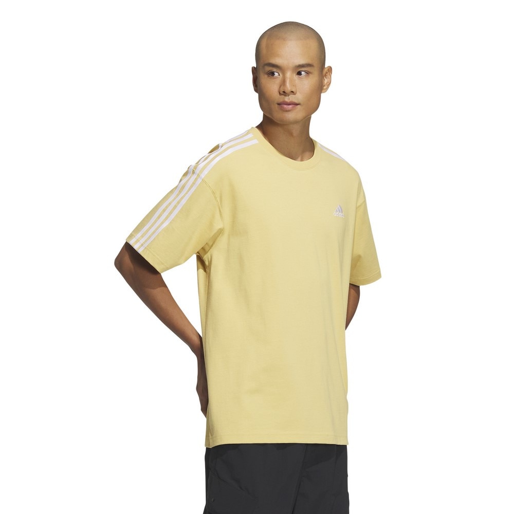 アディダス（adidas）（メンズ）エッセンシャルズ プラス ルーズフィット スリーストライプス 半袖Tシャツ KWE96-JH1067