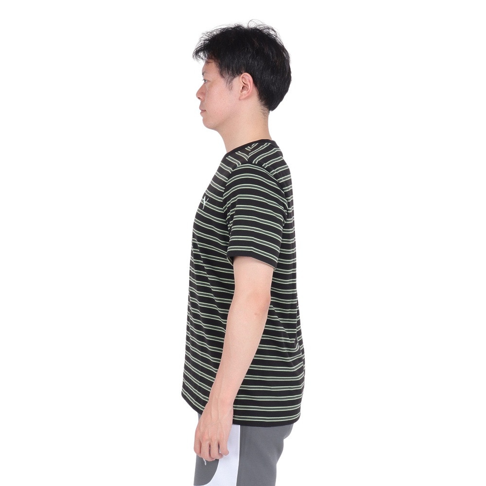 プーマ（PUMA）（メンズ）サマーパック ストライプ 半袖Tシャツ680681 01 BLK